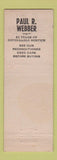 Matchbook Cover - Paul Webber Garage Oldsmobile Reading PA