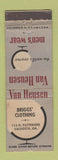 Matchbook Cover - Van Heusen Men's Clothes Briggs' Valdosta GA