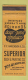 Matchbook Cover - Superior Body and Painting Milwaukee WI WEAR