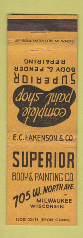 Matchbook Cover - Superior Body and Painting Milwaukee WI WEAR