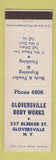 Matchbook Cover - Gloversville Body Works auto Gloversville NY
