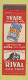 Matchbook Cover - Rival Dog Food