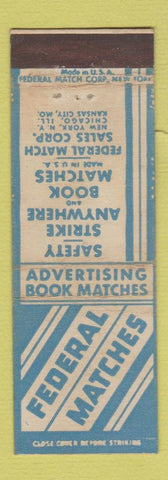 Matchbook Cover - Federal Matches WEAR