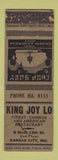Matchbook Cover - King Joy Lo Chinese Restaurant Kansas City MO WORN