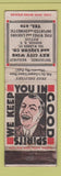 Matchbook Cover - Key City Wine Liquor Hudson NY Federal WORN