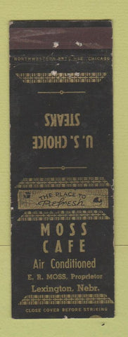 Matchbook Cover - Moss Cafe Lexington NE WEAR