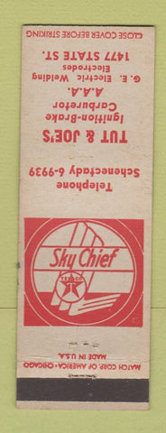 Matchbook Cover - Tut & Joe's Texaco oil gas Schenectady NY