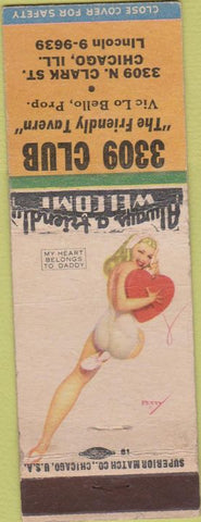 Matchbook Cover - 3099 Club Chicago IL pinup