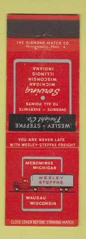 Matchbook Cover - Menominee MI Wesley Steffke Trucking Wausau WI