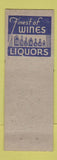 Matchbook Cover - Kelly's Liquor Carl's New Schenectady NY