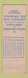 Matchbook Cover - Allen Sky Tex Pads Insulation Rug Cushions WEAR