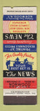 Matchbook Cover - The News Norwood NY Newspaper WORN