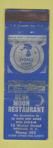 Matchbook Cover - Blue Moon Restaurant Potsdam NY low phone # WORN
