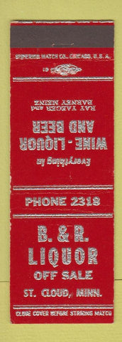 Matchbook Cover - B&R Liquor Store St Cloud MN