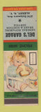 Matchbook Cover - Del's Garage Albany NY