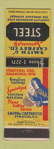 Matchbook Cover - Smith & Caffrey Steel Syracuse NY