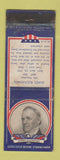 Matchbook Cover - 1930's Diamond Presidents James Buchanan WEAR
