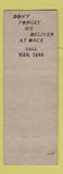 Matchbook Cover - Munsey Park Liquor Shoppe  WORN