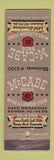 Matchbook Cover - McCabe Bros Wine Liquor New York City