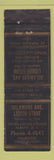 Matchbook Cover - Delaware Ave Liquor Store Albany NY MERCHANTS WEAR