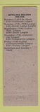 Matchbook Cover Roberts Recreation Bowling Billiards Union Grove WI low phone #