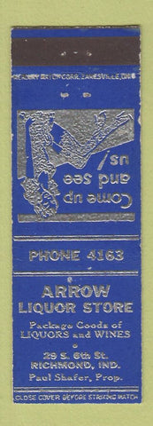 Matchbook Cover - Arrow Liquor Store Richmond IN girlie