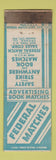 Matchbook Cover - Federal Matches WORN