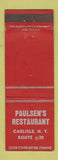 Matchbook Cover - Paulsen's Restaurant Carlisle NY WEAR