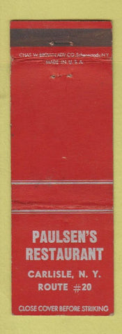 Matchbook Cover - Paulsen's Restaurant Carlisle NY WEAR