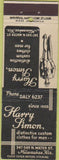Matchbook Cover - Harry Limon men's clothes Milwaukee WI