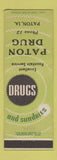 Matchbook Cover - Paton Drug Paton IA low phone #