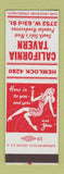 Matchbook Cover - California Tavern Chicago IL girlie SAMPLE