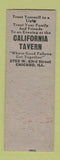 Matchbook Cover - California Tavern Chicago IL girlie SAMPLE