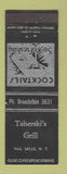 Matchbook Cover - Taberski's grill Vail Mills NY