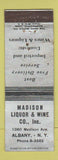 Matchbook Cover - Madison Liquor Store Albany NY WEAR