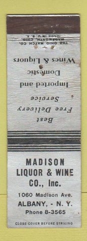 Matchbook Cover - Madison Liquor Store Albany NY WEAR