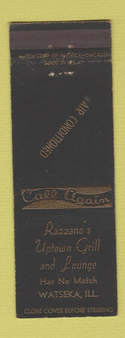 Matchbook Cover - Gazzano's Uptown Grill Watseka IL
