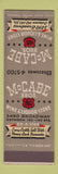 Matchbook Cover - McCabe Bros Wine Liquor New York City SAMPLE