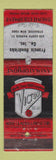 Matchbook Cover Victor Film Projectors Francis Hendricks Syracuse NY movies WEAR