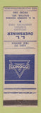 Matchbook Cover - LL Overshiner Conoco oil gas Bolivar MO
