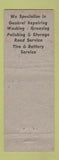 Matchbook Cover - Gulpha Street Garage Hot Springs AR Conoco oil gas