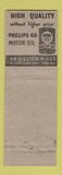 Matchbook Cover - Phillips 66 oil gas Clarence Fetter Dodge City IA