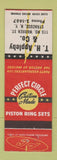 Matchbook Cover - Perfect Circle Piston Rings TH Appleby Syracuse NY