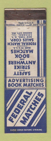 Matchbook Cover - Federal Matches WEAR