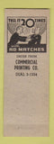 Matchbook Cover - Commercial Printing Davenport IA