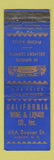 Matchbook Cover - California Wine Liquor Albany NY MERCHANTS