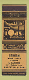 Matchbook Cover - Canham Liquor Wahpeton ND