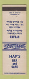 Matchbook Cover - Hap's Bar and Cafe St Cloud MN