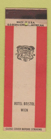Matchbook Cover - Hotel Bristol Wien DD Bean SAMPLE WEAR