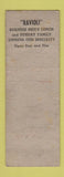 Matchbook Cover - Roma Restaurant Chicago IL ADVANCE WORN